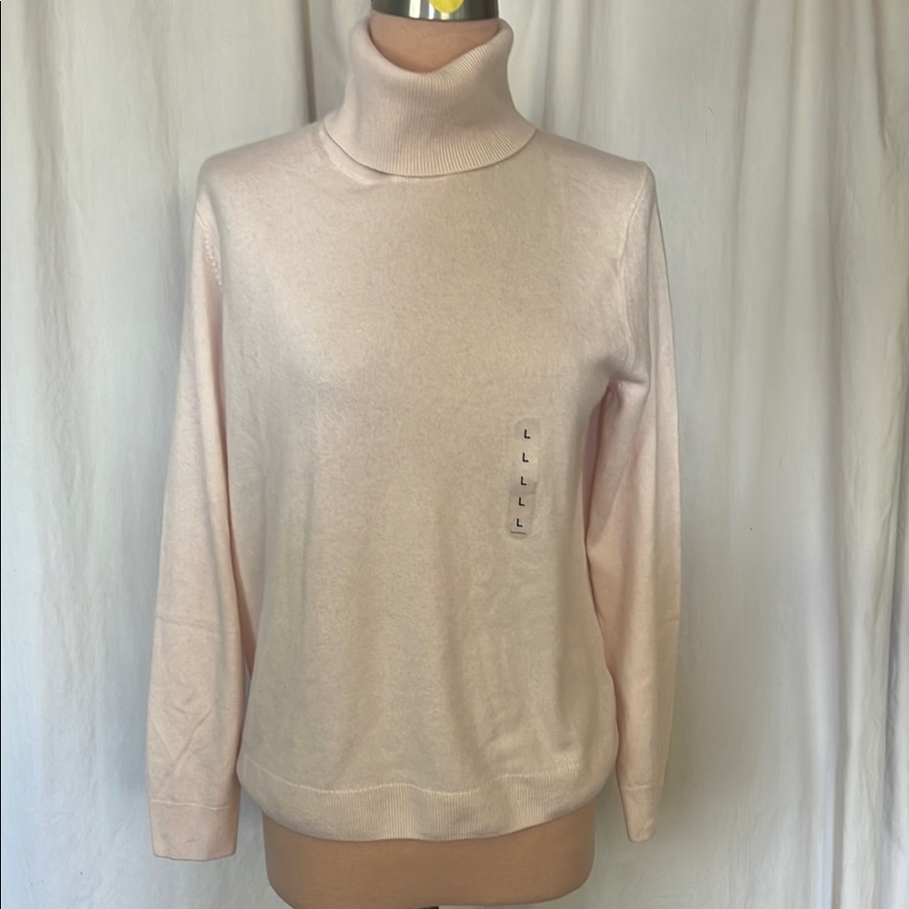 Uniqlo light pink cashmere Cowl  turtleneck Sweater nwot